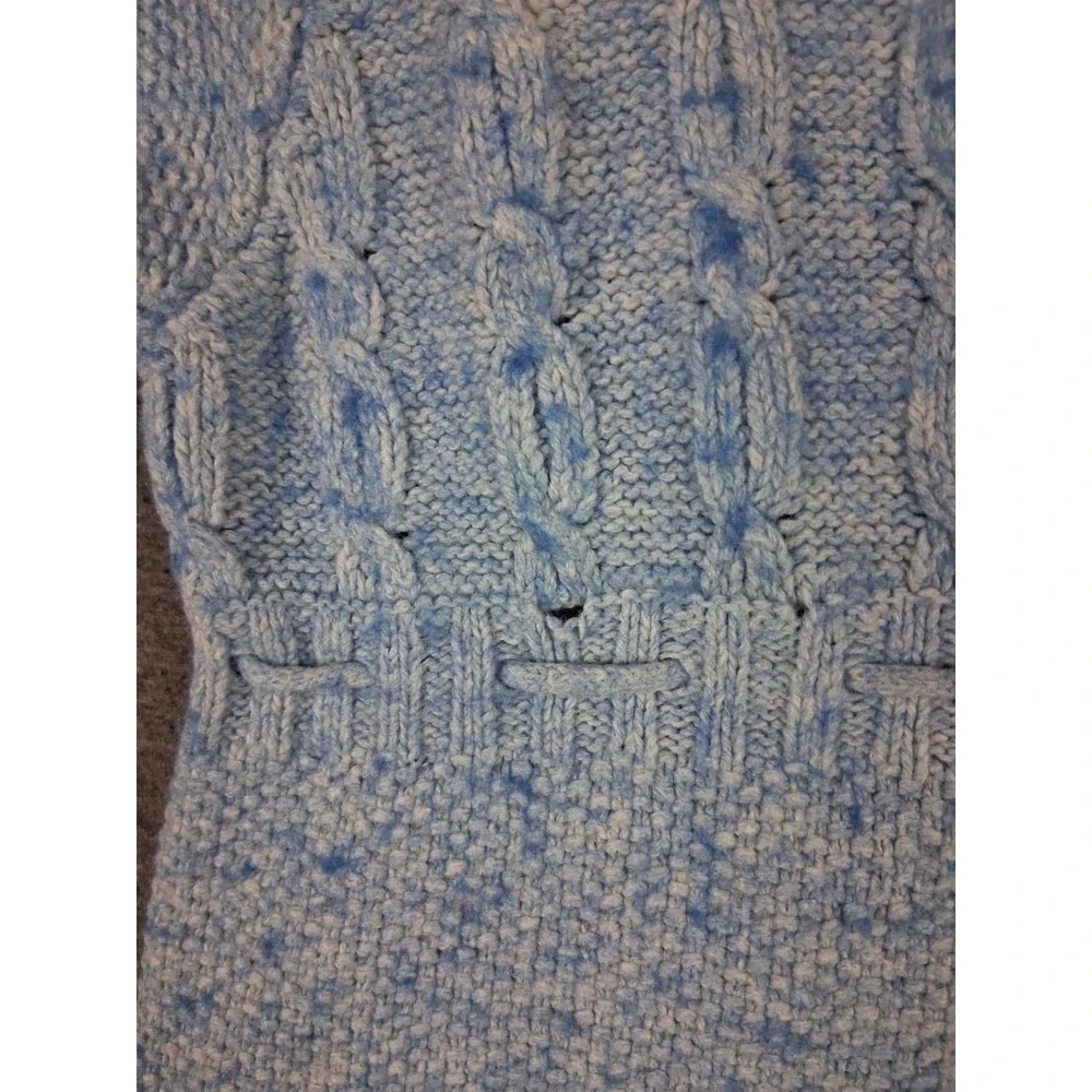Hanna Andersson Girls Dress Youth 10 Blue‎ Knit Wool Blend V Neck Pullover